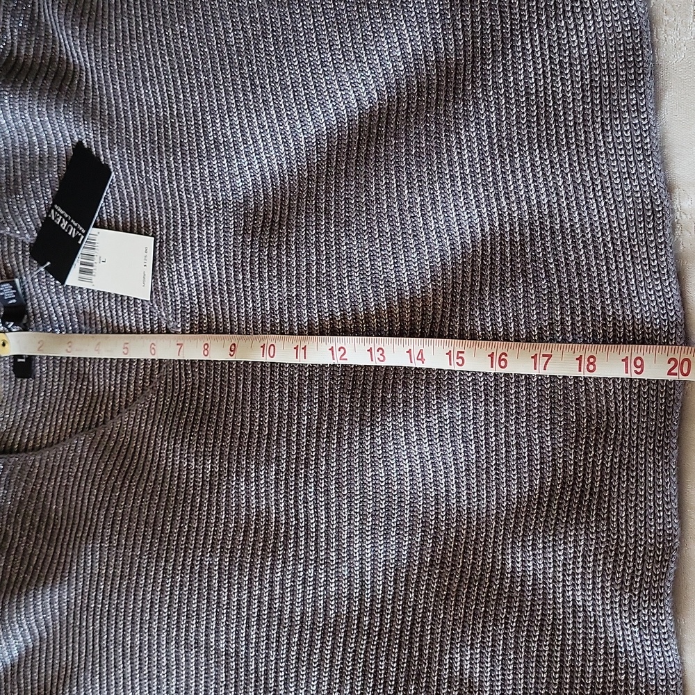 Ralph Lauren silver shine sweater size L